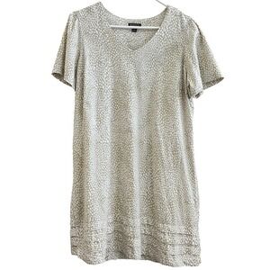 Linen Blend Shift Dress XLarge  Minimalist Lagenlook Coastal Grandma‎ Relaxed